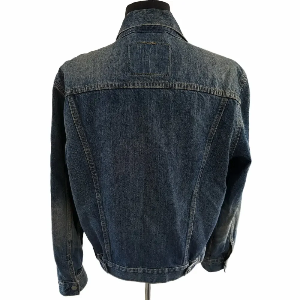 Levi's Faded Classic Trucker Blue Denim Small Jacket Distressed Red Tab 72335 - Picture 4 of 16